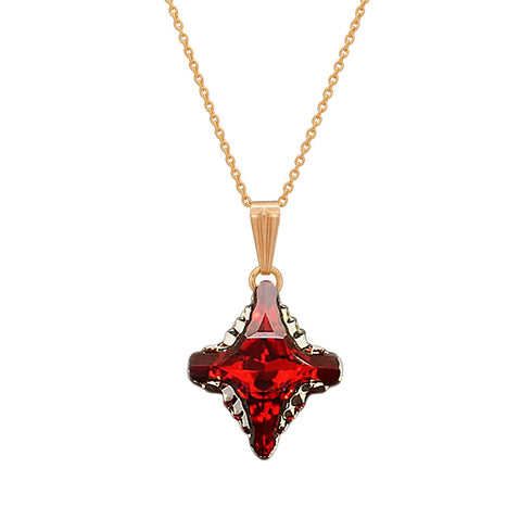 Комплект "Kristāla Rombs II (Light Siam Metallic Light Gold)" с кристаллами Swarovski™